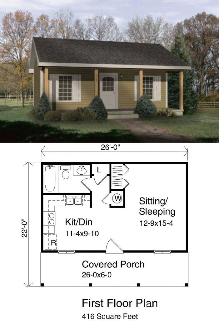 One Level Tiny House Floor Plans