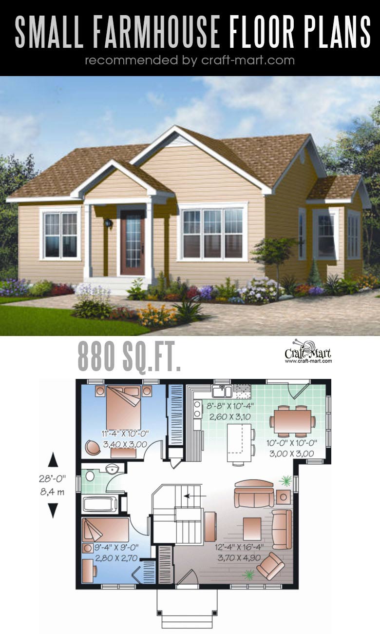 Small modern farmhouse plans for building a home of your