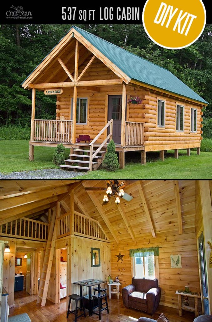 Tiny Log Cabin Kits Easy DIY Project Craft Mart