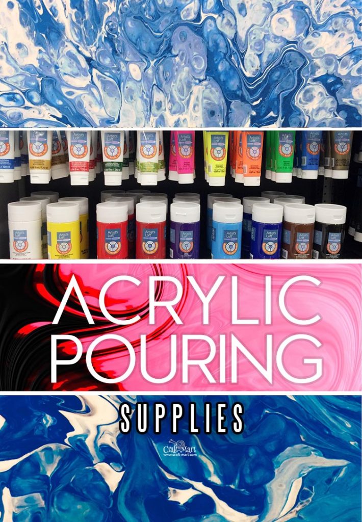 pour art supplies