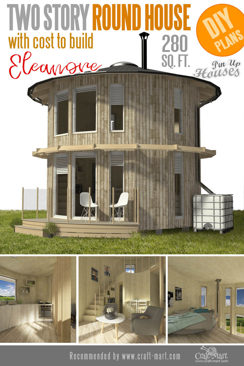 Round house plans with a loft - Eleanore