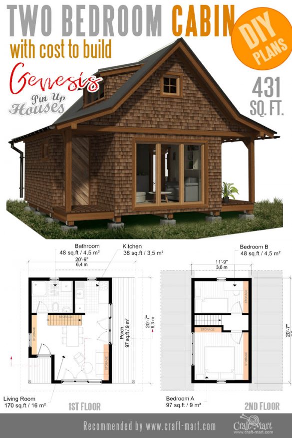 Awesome Small and Tiny Home Plans for Low DIY Budget - Craft-Mart