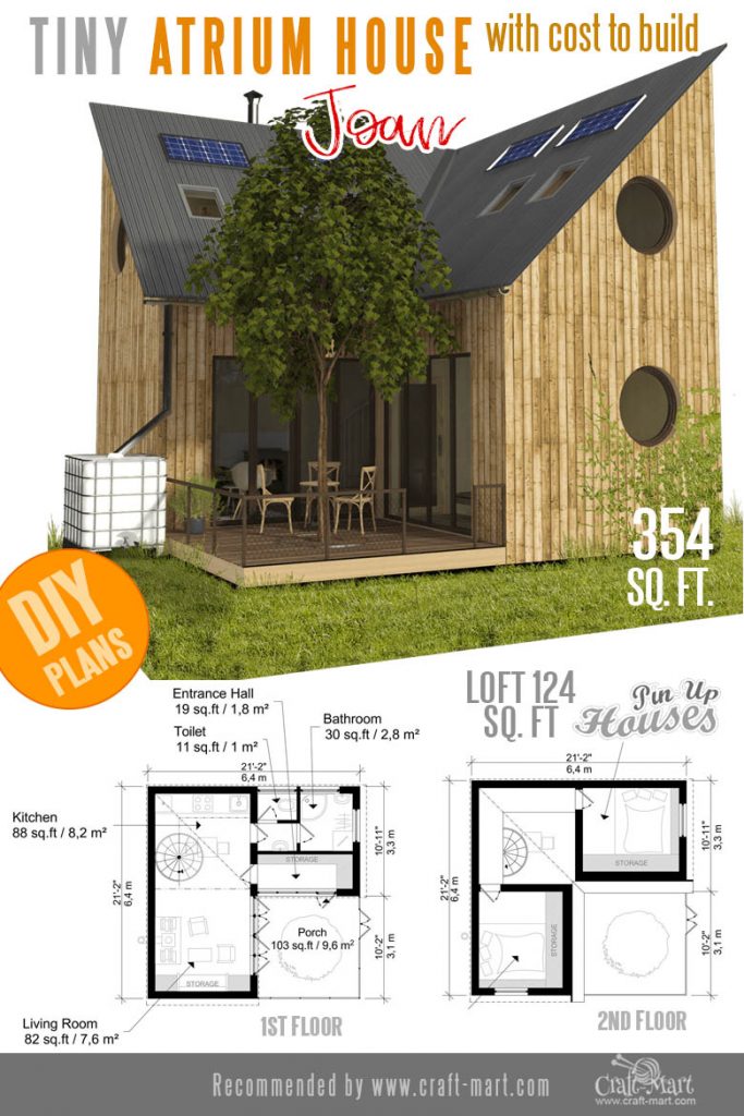 unique tiny house plan under 400 sq ft - Joan
