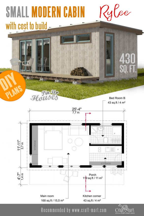 Awesome Small and Tiny Home Plans for Low DIY Budget - Craft-Mart