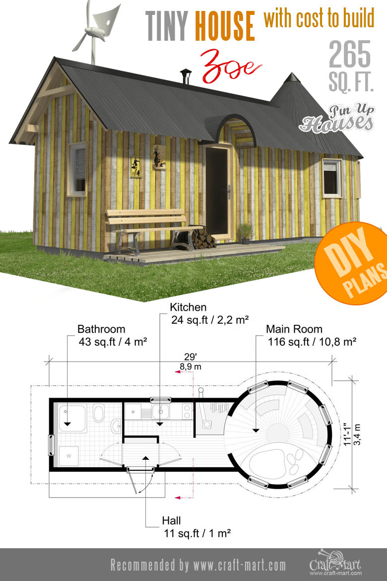 Awesome Small and Tiny Home Plans for Low DIY Budget - Craft-Mart