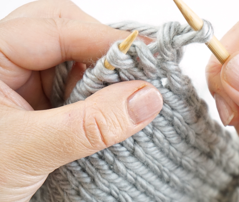 slipping the first stitch when knitting a KNIT stitch