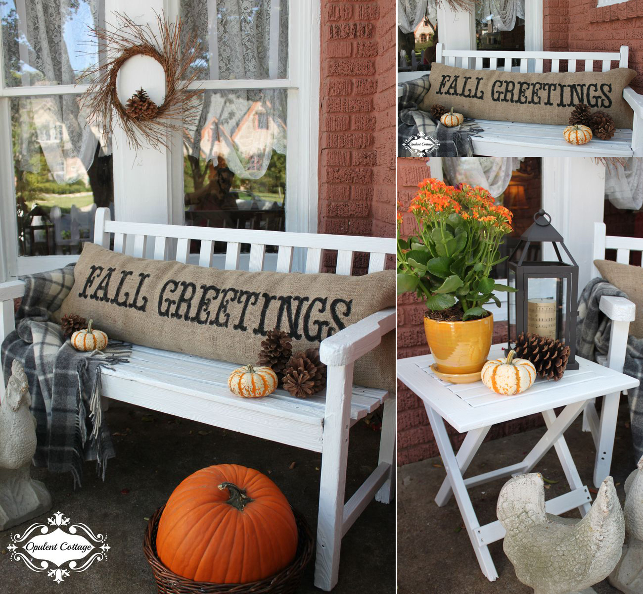 Fall Greetings Small Porch Decor