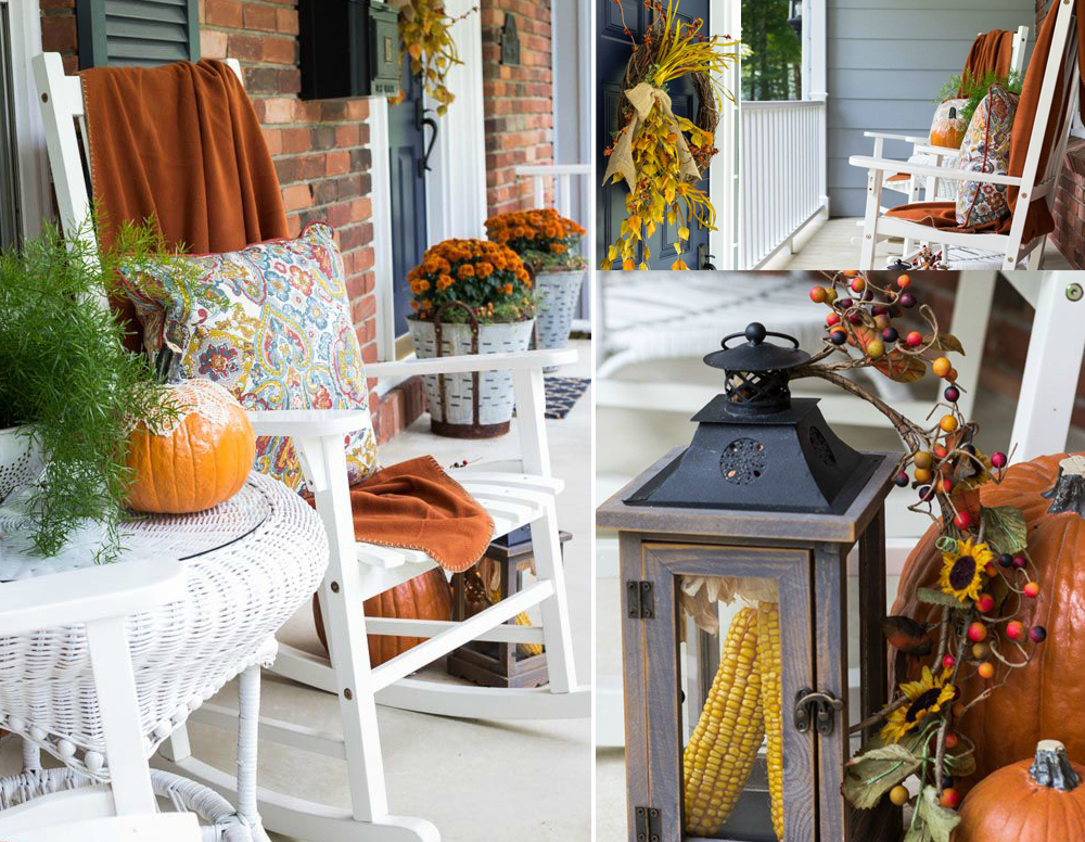 Classic Front Porch Fall Decor