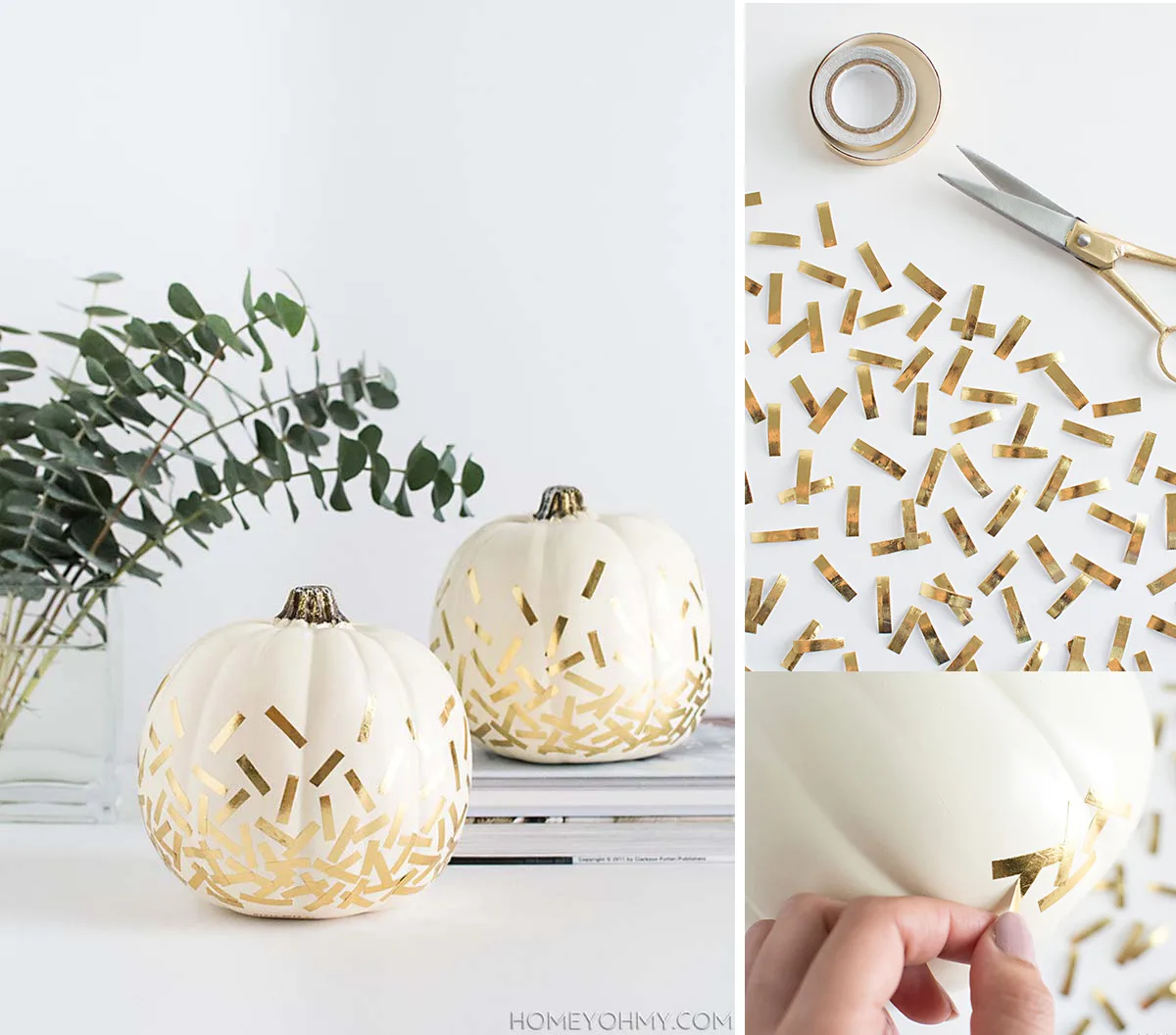 DIY WASHI TAPE PUMPKINS