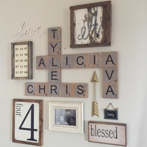 DIY Scrabble Tile Wall Art Collage