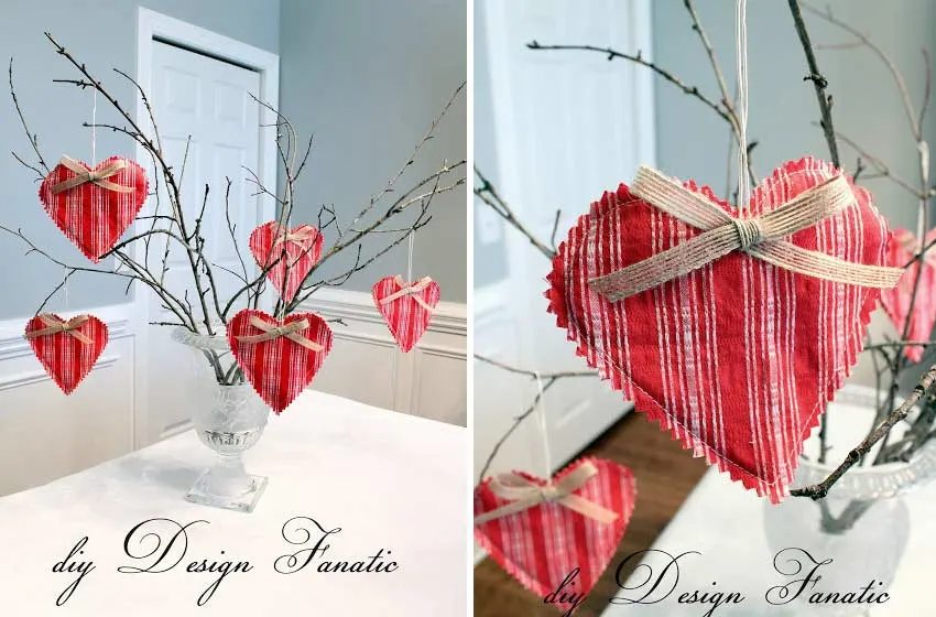 Easy Valentine Day Home Décor by craft-mart.com vintage hearts