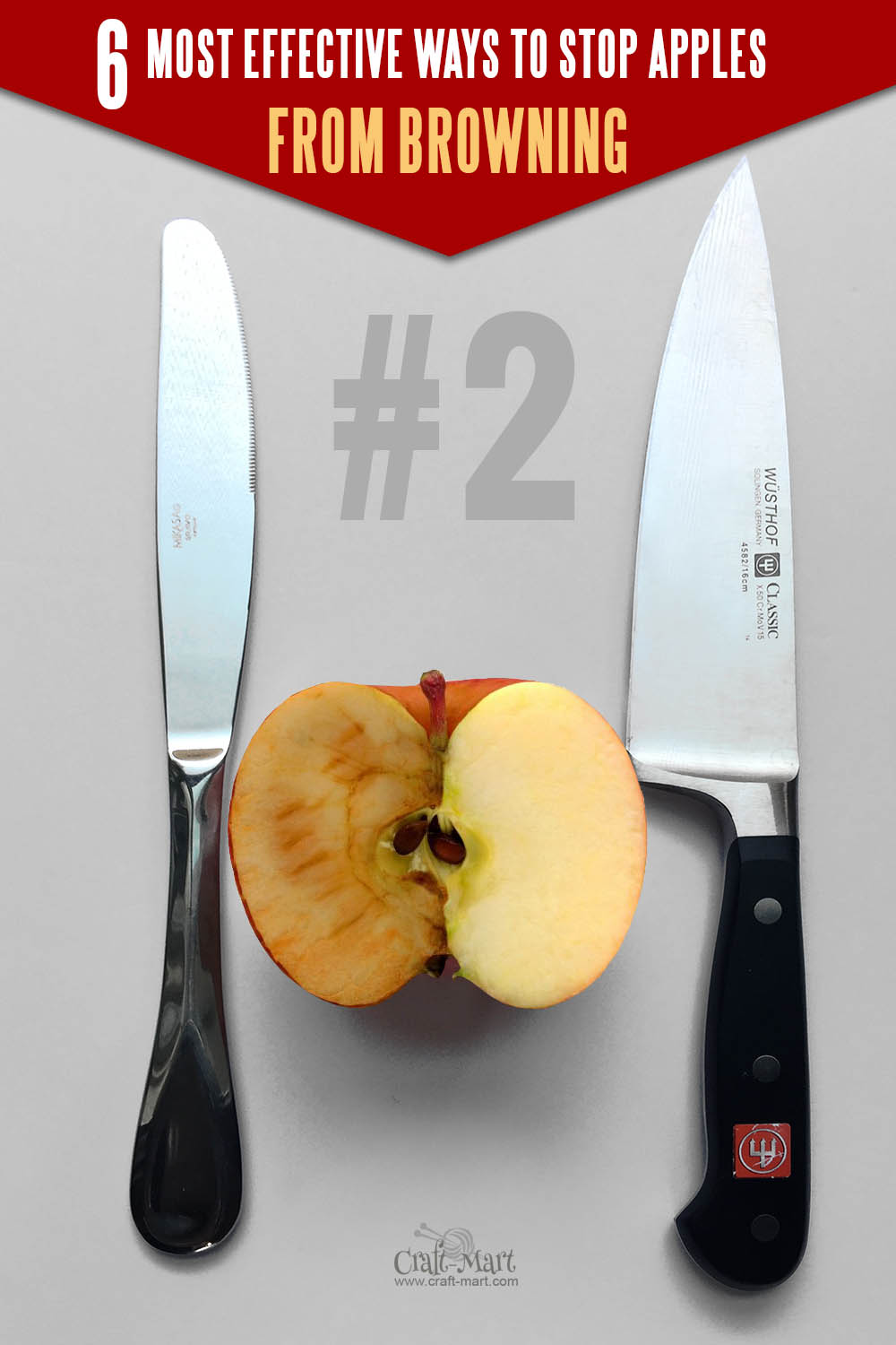 how to keep cut apples fresh using sharp knife