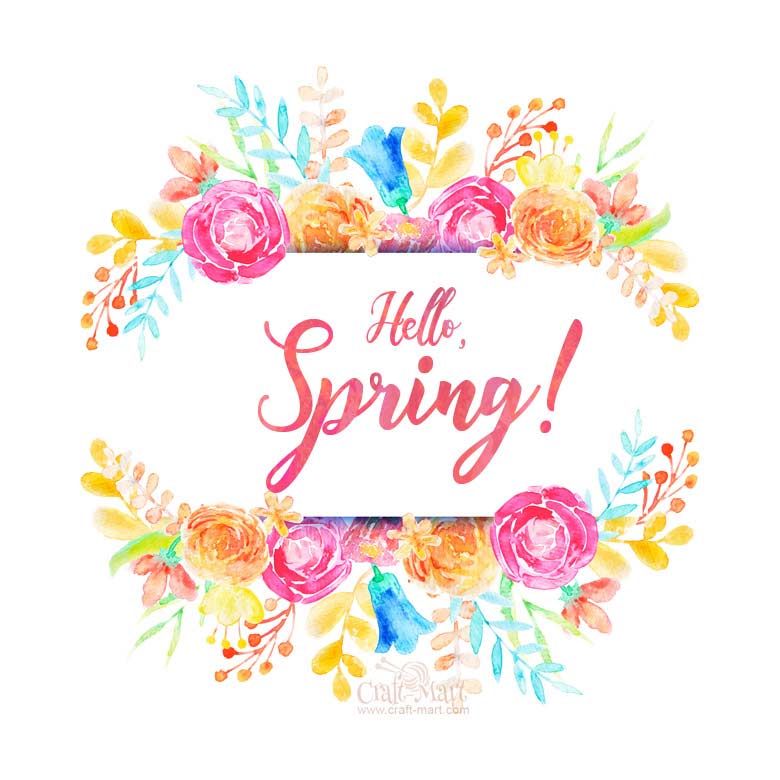 Hello, spring printable