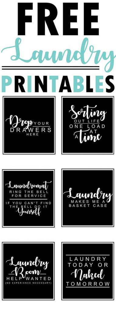 Farmhouse Printables: 6 FREE Funny Laundry Room Printables