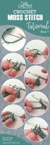 easy crochet moss stitch step-by-step photo tutorial by craft-mart