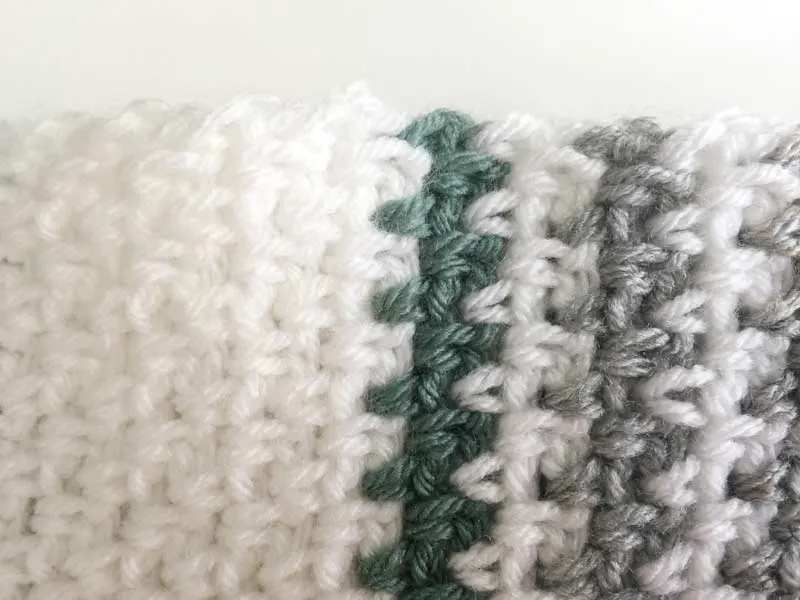 Close up of crochet baby blanket pattern - how to crochet a blanket