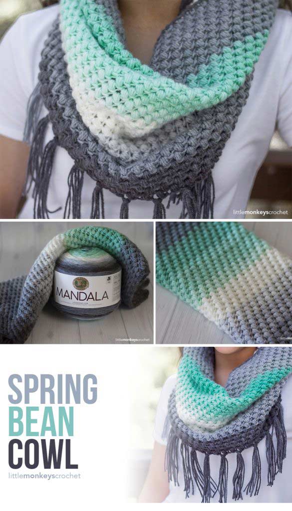 Crochet Spring Bean Cowl