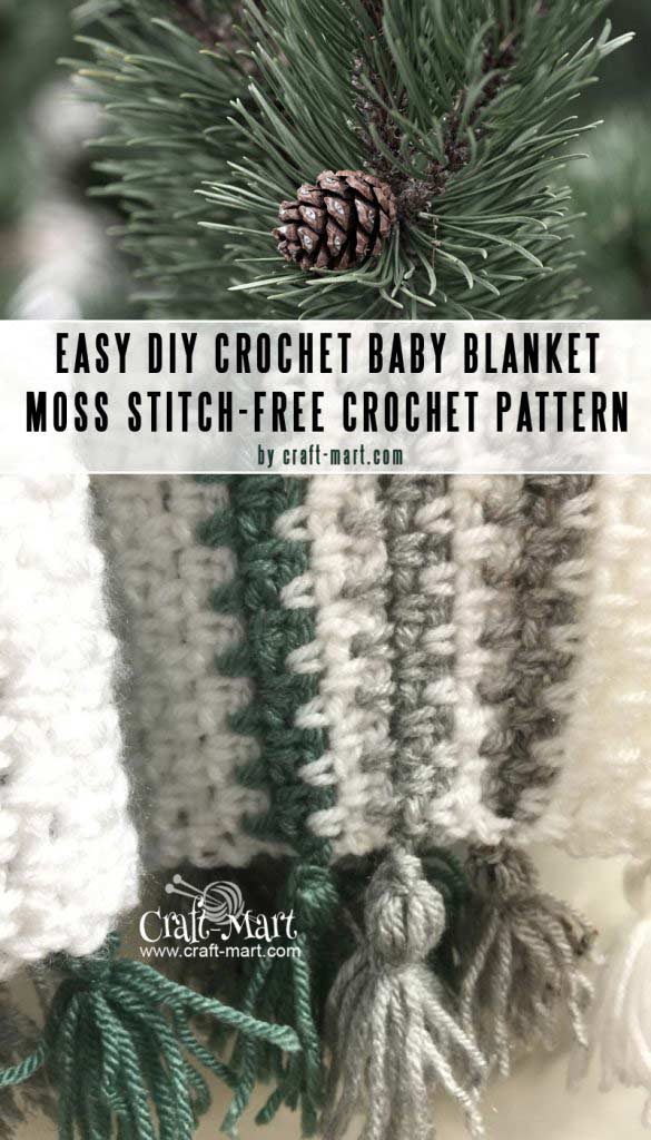 Moss Stitch crochet baby blanket Easy DIY baby blankets you can crochet in a weekend by craft-mart