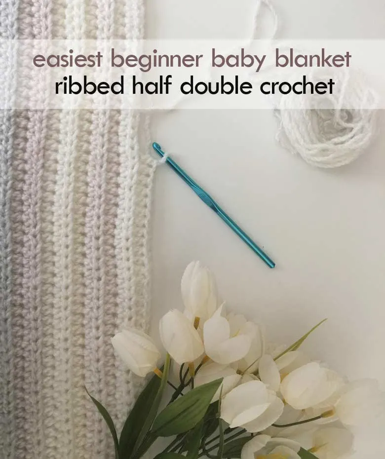 half double crochet beginner baby blanket