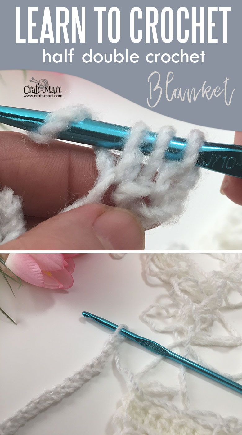 simple ribbed half double crochet stitch - easy blanket stitch