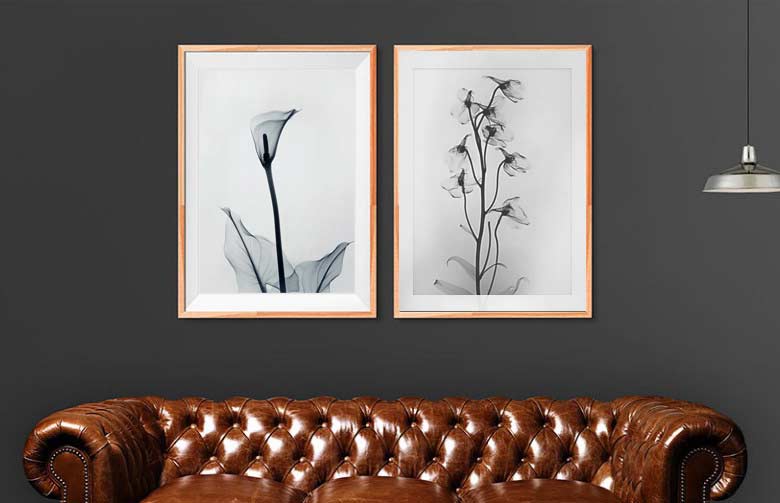 Free printable floral wall art - x-ray flowers
