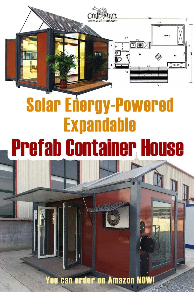 Solar Energy-Powered Expandable Prefab Tiny Container House