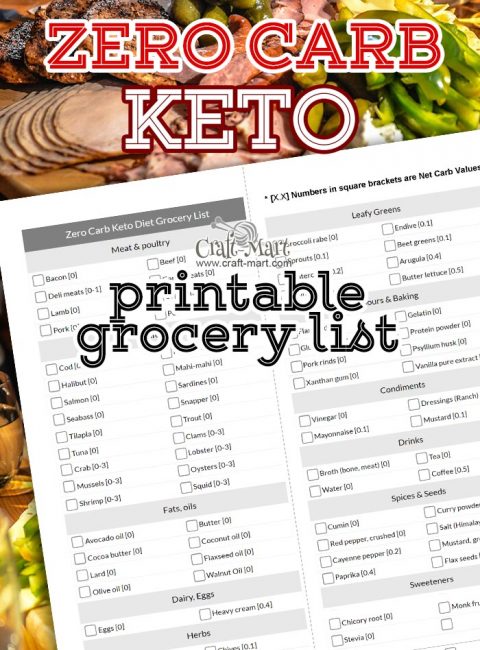 Keto Diet for Beginners with Printable Low Carb Food Lists - Craft-Mart