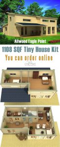 Allwood Eagle Point cabin is on of prefab tiny houses that you can order from Amazon.