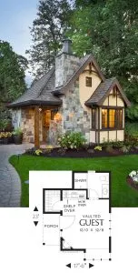 Tiny House Floor Plan: Tudor Cottage from a Fairy Tale