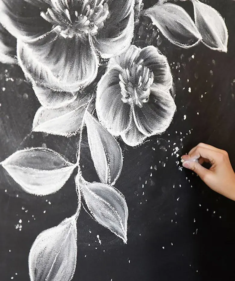 how to draw flowers wall art murals