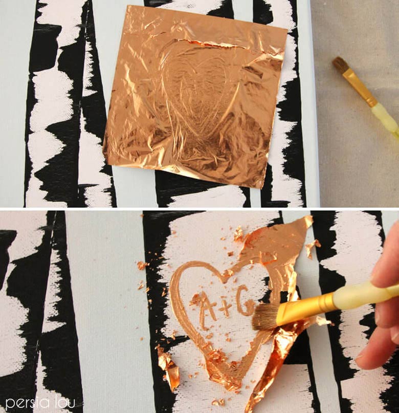 Easy canvas art ideas for beginners - Birch tree painting - Birch bark has a lovely pattern which is not hard to paint