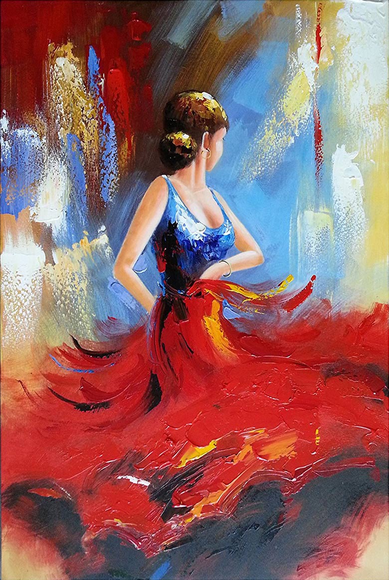 Painting of a Spanish Flamenco Dancer