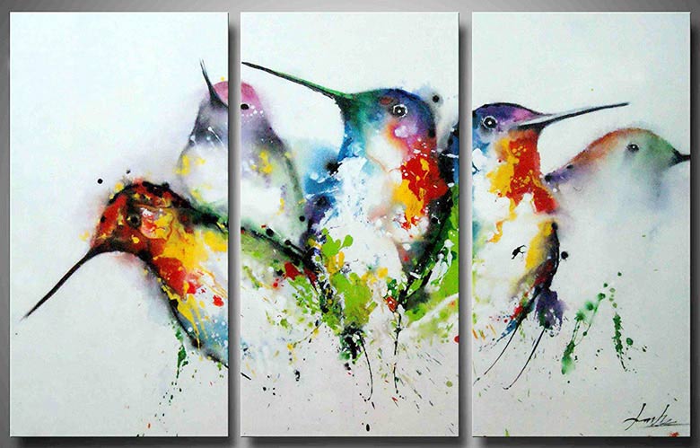 Looking for cool things to do with a blank canvas? Multi-panel wall art becomes more and more popular, and the birds are easy to paint. It's a winning combination for beginners artists