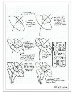how to draw a flower instructions