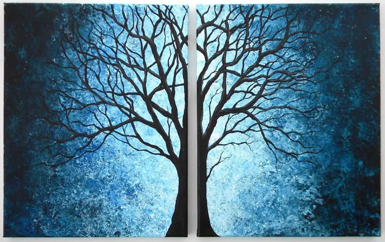 painting ideas canvas trees