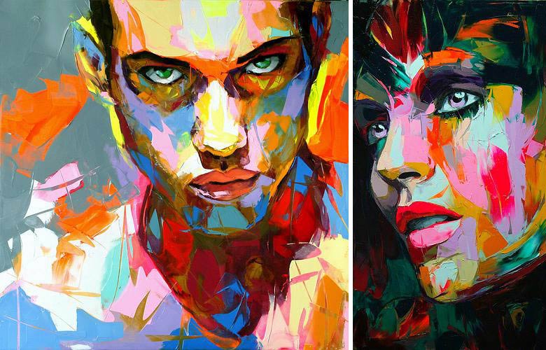 Looking for cool things to do with a blank canvas? Advanced but easy to paint portraits like these will give you some challenge. 