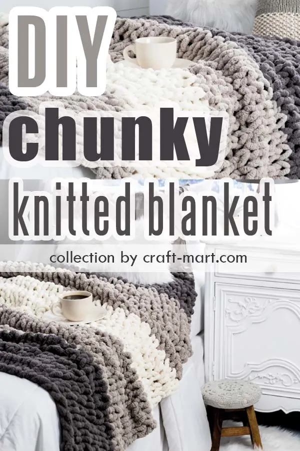 Chunky Knit Blanket Pattern: Size 50 Needle - Smiling Colors