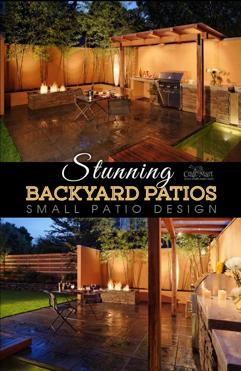Patios with lights - One of the best backyard patio designs with outdoor ceiling lights that may help with your own patio ideas or outdoor landscape lighting. Perfect for small backyard patio. #outdoordecor #patio