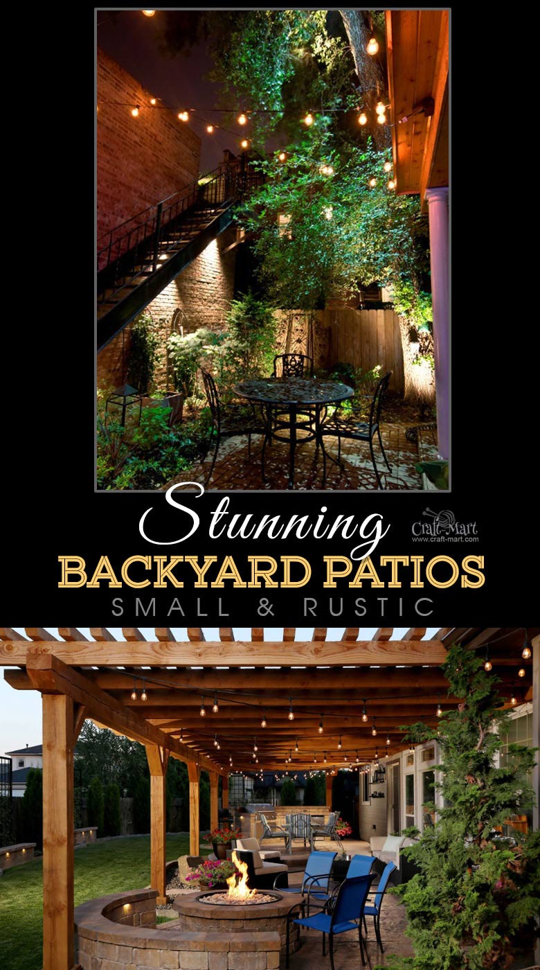 small and rustic patio lighting ideas