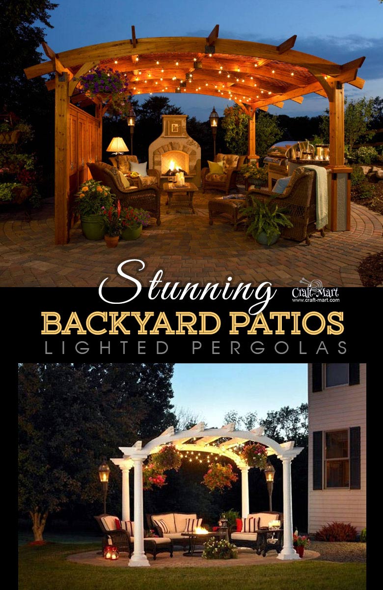 Sonoma Arched Wood Pergola - One of the best backyard patios with lights designs that may help with your own patio ideas or outdoor landscape lighting. Perfect for small backyard patio. #outdoorspaces #patiodecor #patio