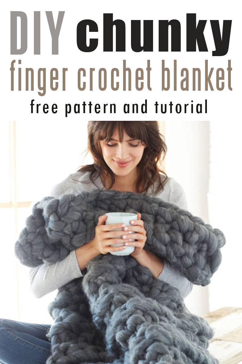 How To Make DIY Chunky Knit Blanket Arm Knit Or Finger Knit Craft Mart