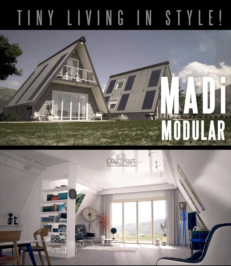 These modular prefab MADi homes are simply gorgeous! It is extendable and can be erected in one day!