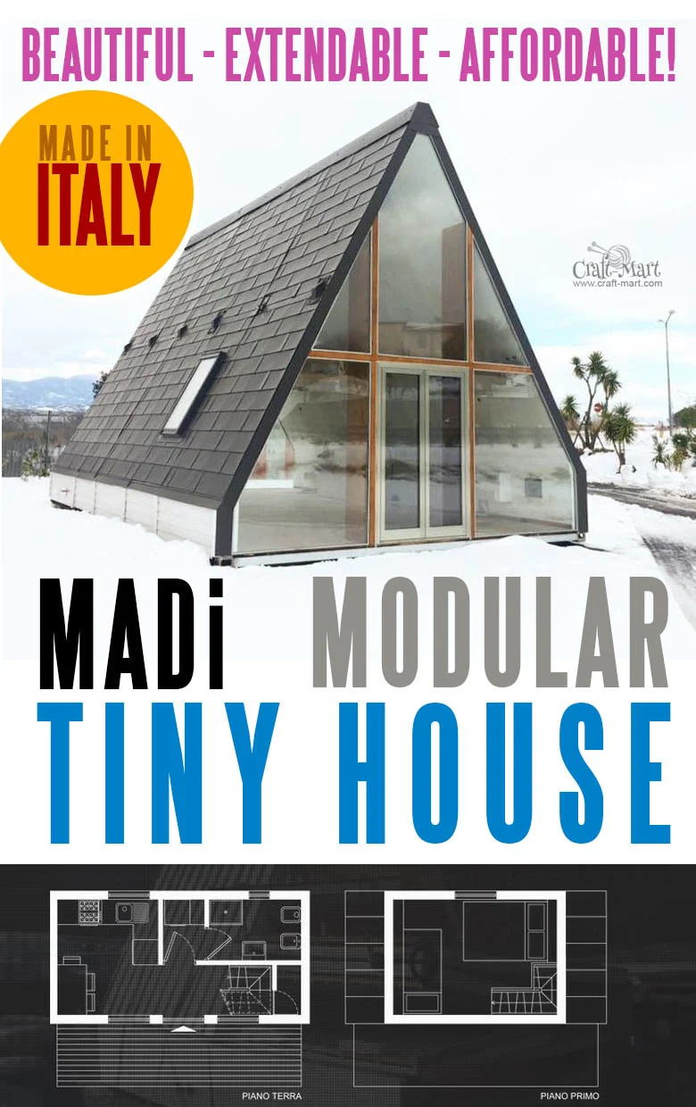 This tiny MADi home model can be "unfolded" in one day to provide an affordable, high-quality living space quickly and easily. It is very durable, earthquake resistant