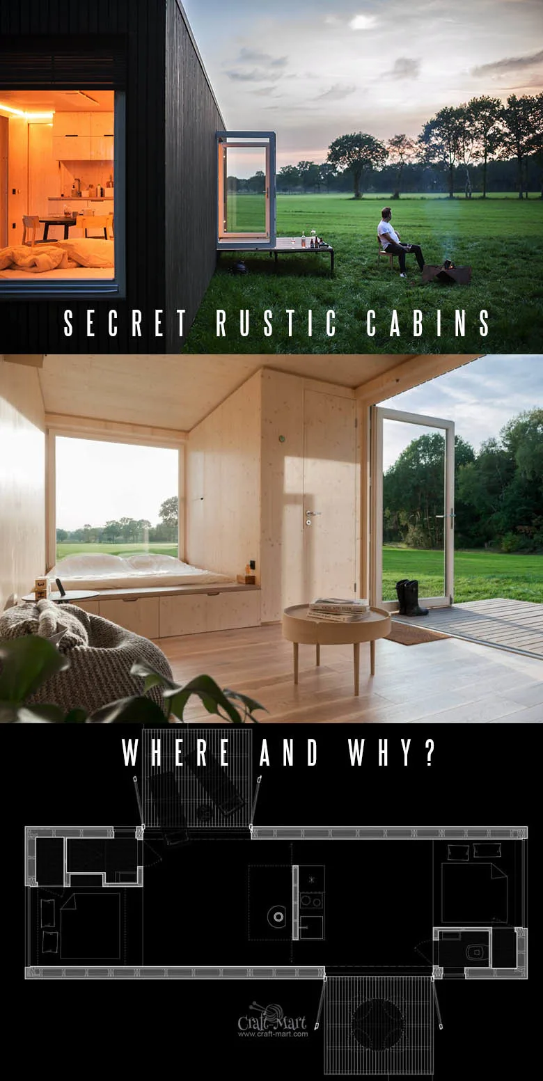 Slow Cabins Tiny House Secret Retreats with a Twist. Read the post about it. #tinyhouse #tinyhouseplans #minimalism