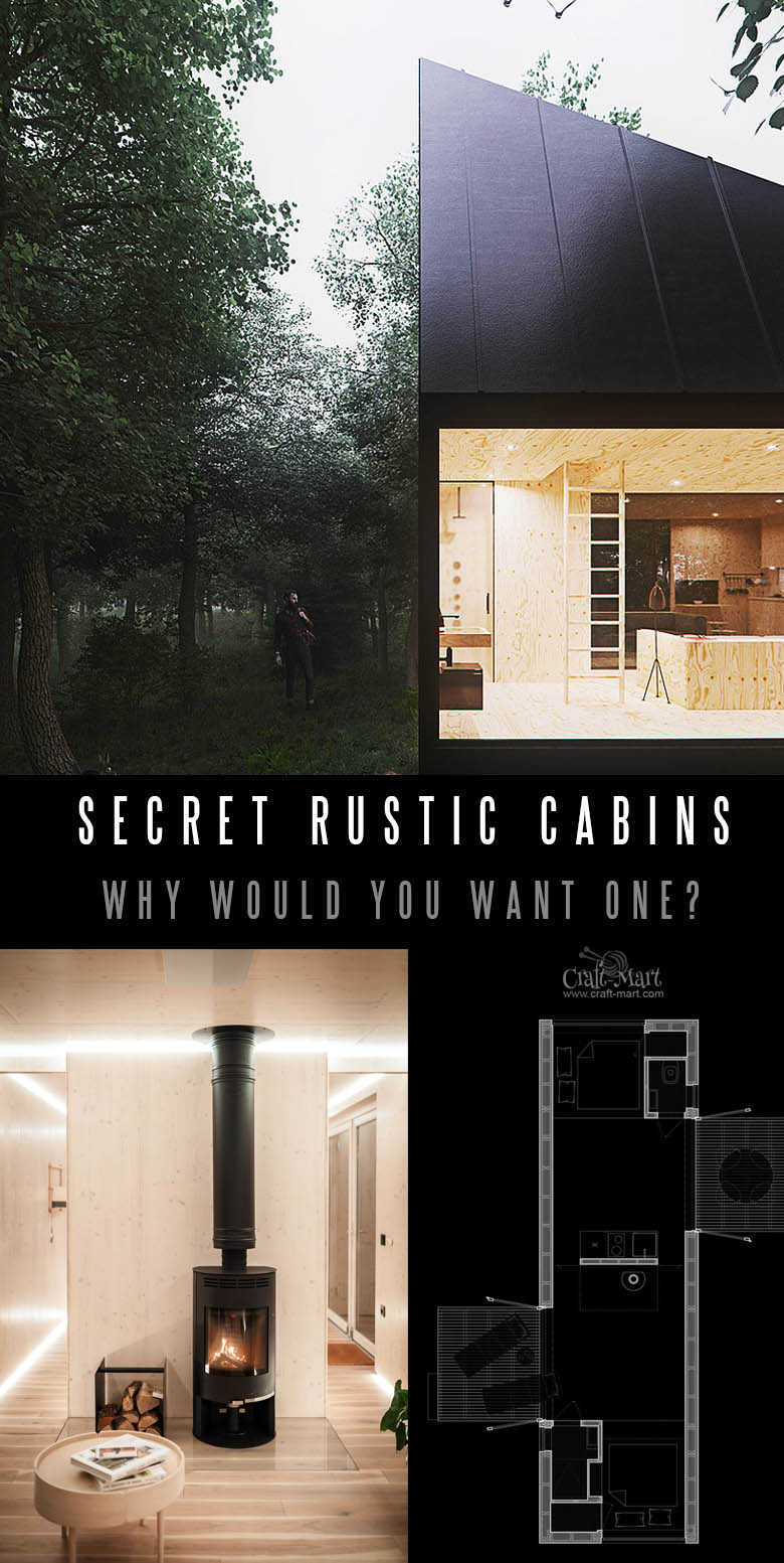 Slow Cabins Tiny House Secret Retreats with a twist. Read the post about it. #tinyhouse #tinyhouseplans #minimalism