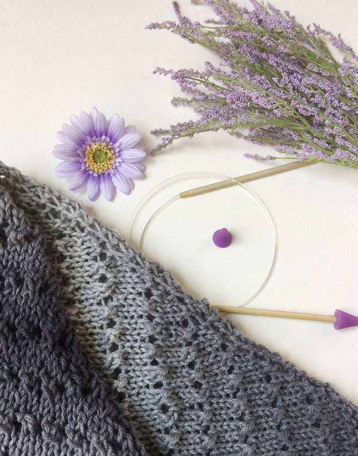 How to knit a triangle shawl for beginners