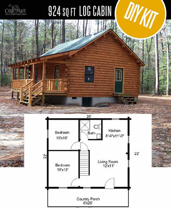 Tiny Log Cabin Kits Easy Diy Project Craft Mart