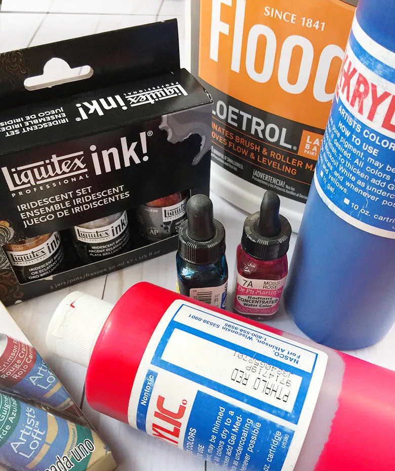 pour painting supplies