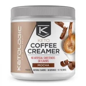 Get KetoLogic Coffee Creamer for your morning coffee to get your fat macros in for breakfast. These creamers have no artificial flavors or sweeteners, gluten-free, and are absolutely delicious!!!