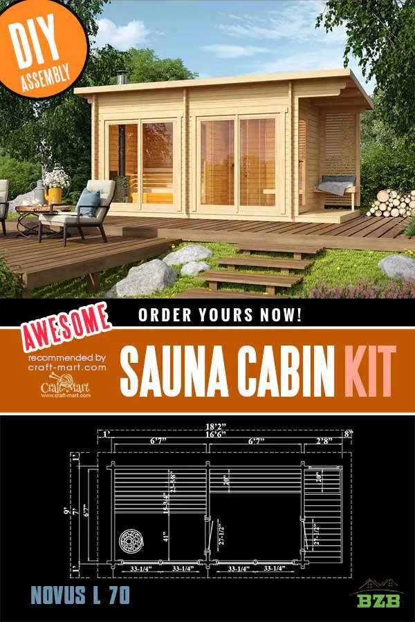 DIY Sauna Cabin Kit Novus L 70